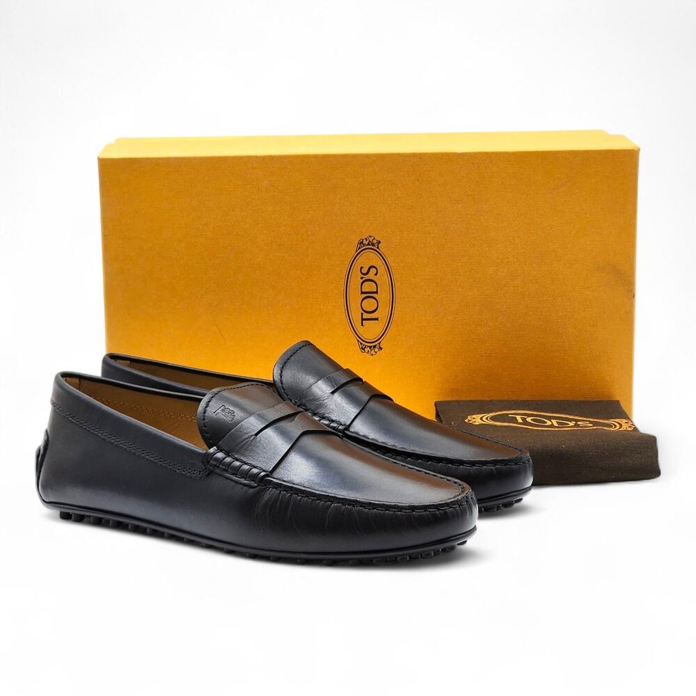 Tod’s Gommino Penny Driving Men’s Leather Loafers Black UK 6.5 US 8 - New $695